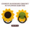 Axomify Handmade Crochet Sunflower Hair Ties (Set of 2)