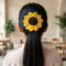 Axomify Handmade Crochet Sunflower Hair Ties (Set of 2)